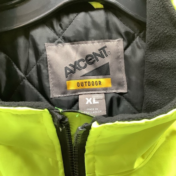 Axcent Size XL High-Visibility Yellow and Black Men's Safety Vest. New With Tags - Picture 3 of 8